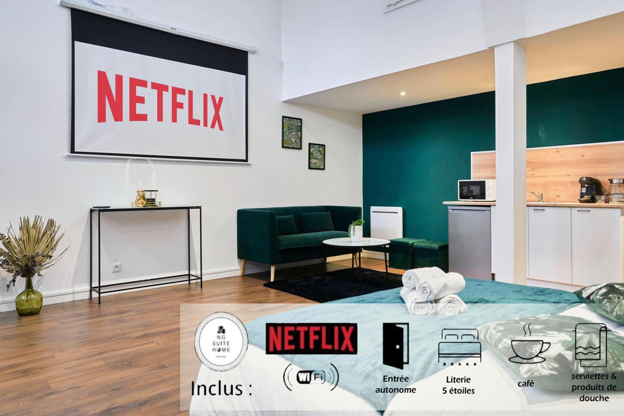 Ng Prestige - Lille L L Mairie - Gare L Nain - Grand - Balneo - Sauna - Netflix - Wifi Apartment