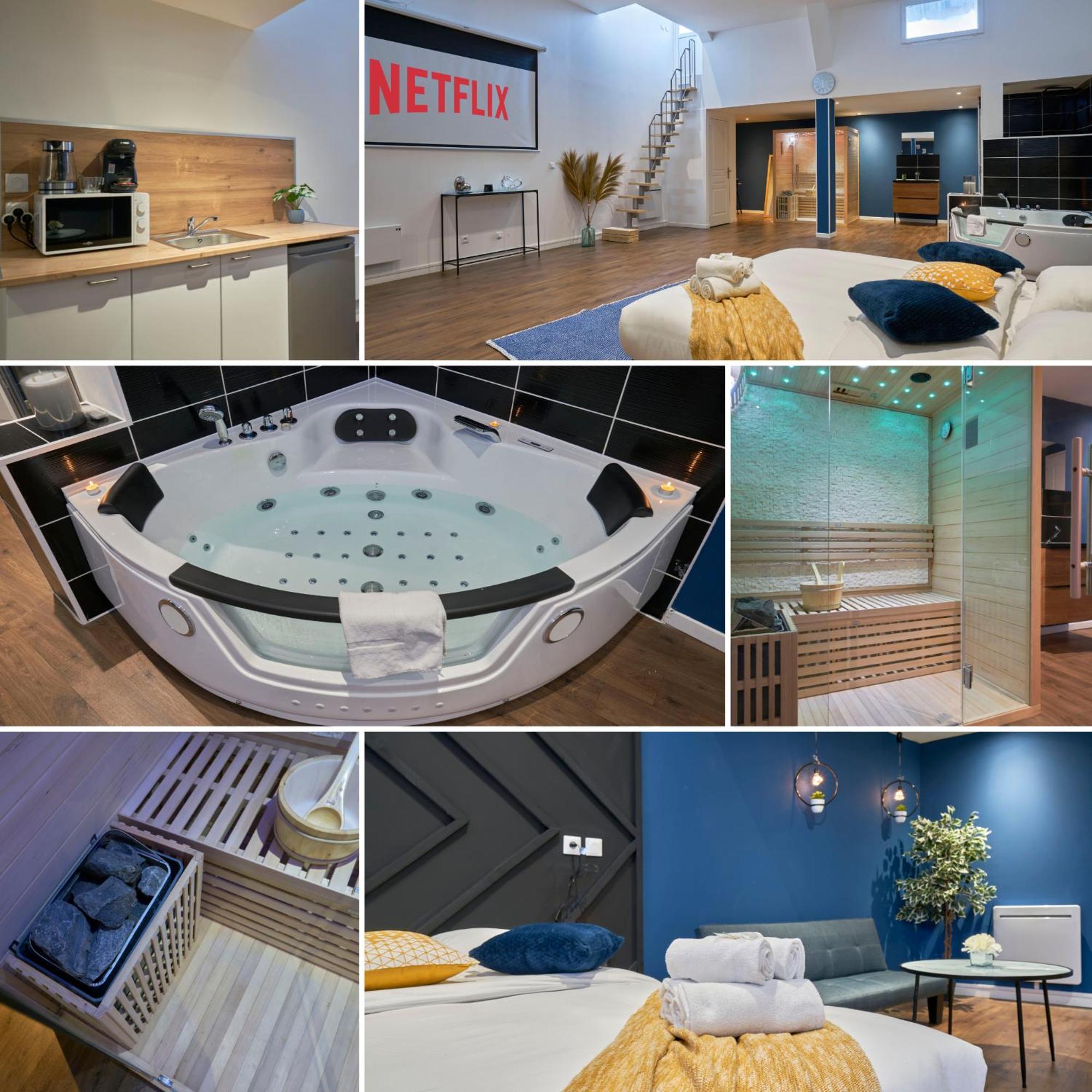 Apartment Ng Prestige - Lille L L Mairie - Gare L Nain - Grand - Balneo - Sauna - Netflix - Wifi