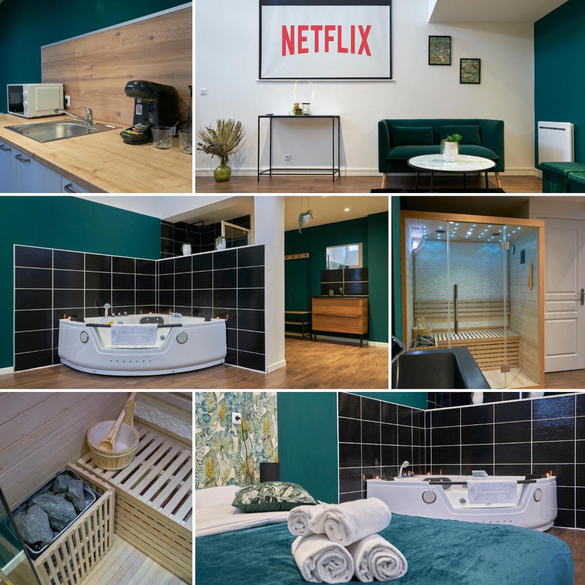 Apartment Ng Prestige - Lille L L Mairie - Gare L Nain - Grand - Balneo - Sauna - Netflix - Wifi